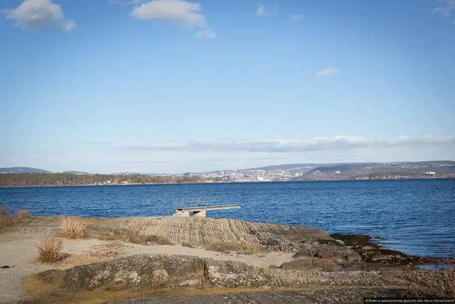 Illustrasjon — Sydvestvendt strandeiendom Snarøya med dypvannsbrygge og optimale solforhold